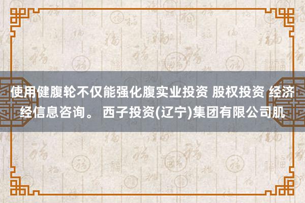 使用健腹轮不仅能强化腹实业投资 股权投资 经济经信息咨询。 西子投资(辽宁)集团有限公司肌